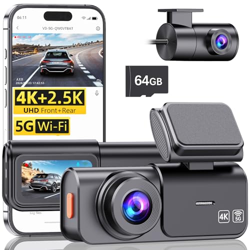 AXB 4K+2.5K Dash Cam with 5G WiFi