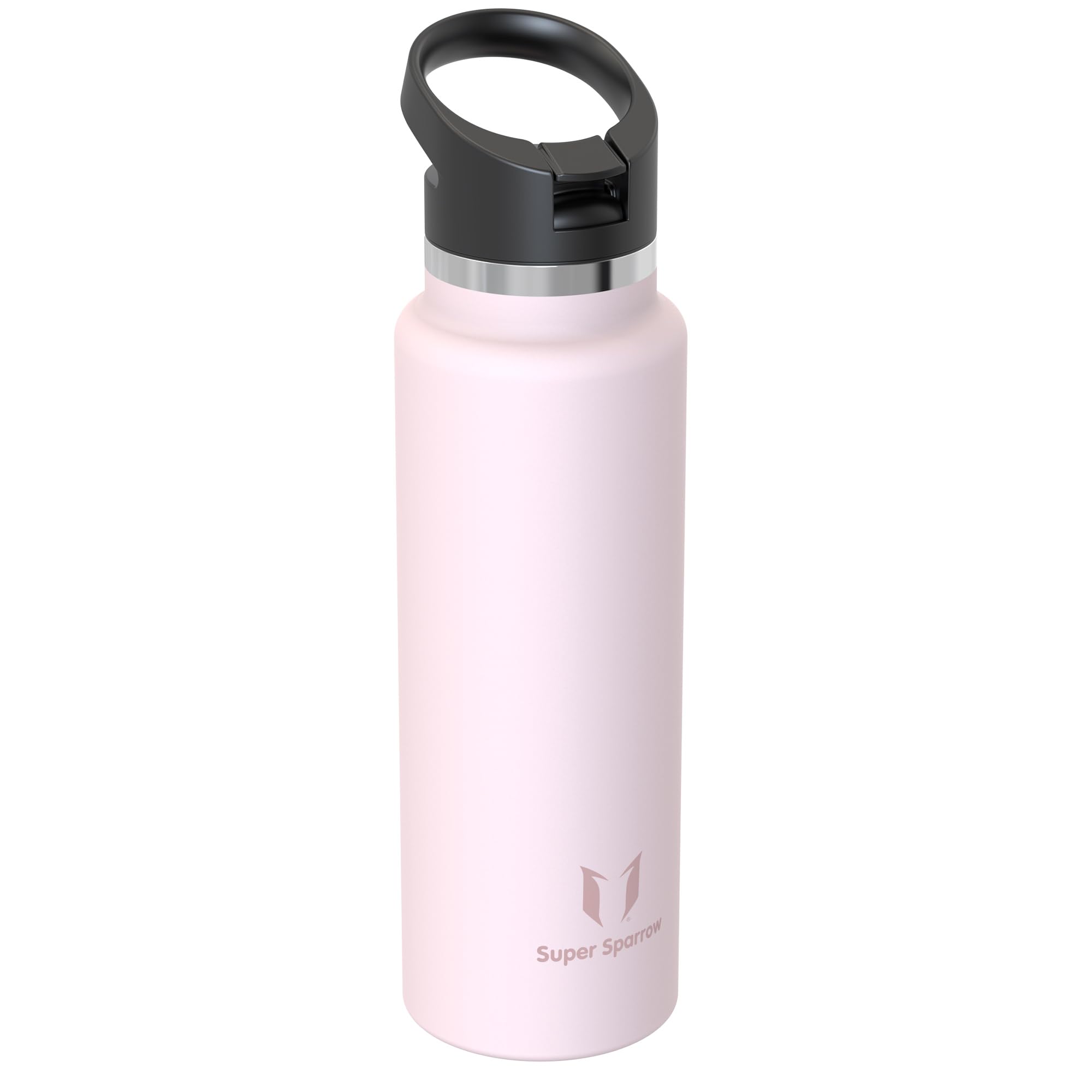 Super Sparrow Borraccia Termica - 500ml, 750ml, 1000ml, 1.2L, 1.5L- SwivelSip Inox Bottiglia - Senza BPA Borracce Termiche, Borraccia Ergonomica per Bambini, Sportiva, Bici, Campeggio, Palestra - 2