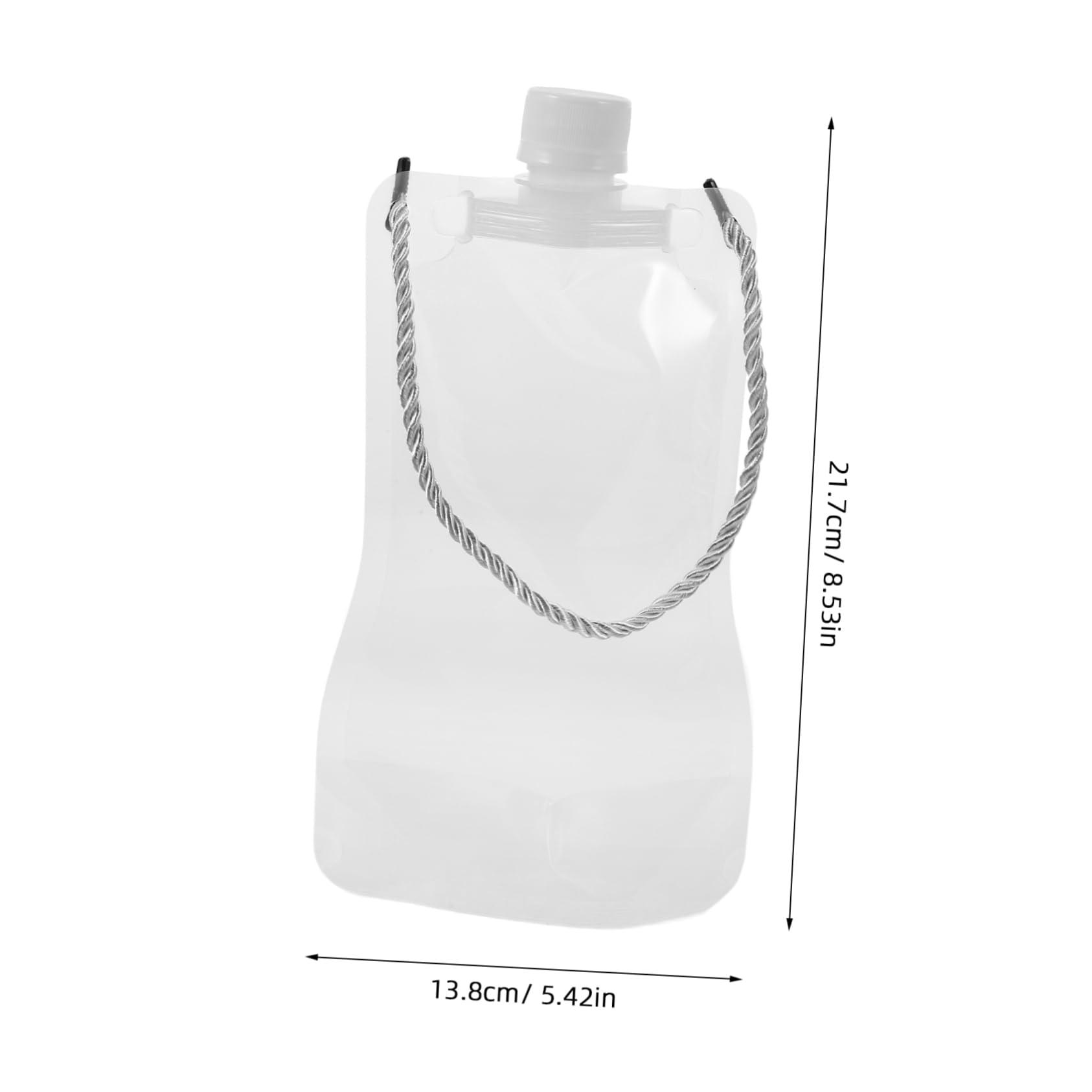 SOLUSTRE Multi-use Beverage Flask Pouches 10 Pack 0.5l Beer Juice Bags Leakproof for Travel Outdoor