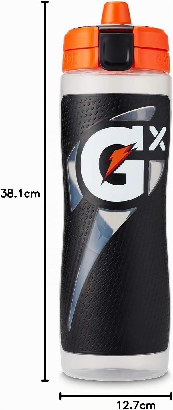 Gatorade Gx Hydration System, rutschfeste Kunststoff GX-Quetschflaschen oder GX-Sportgetränke-Konzentrat Pods (1 Stück)