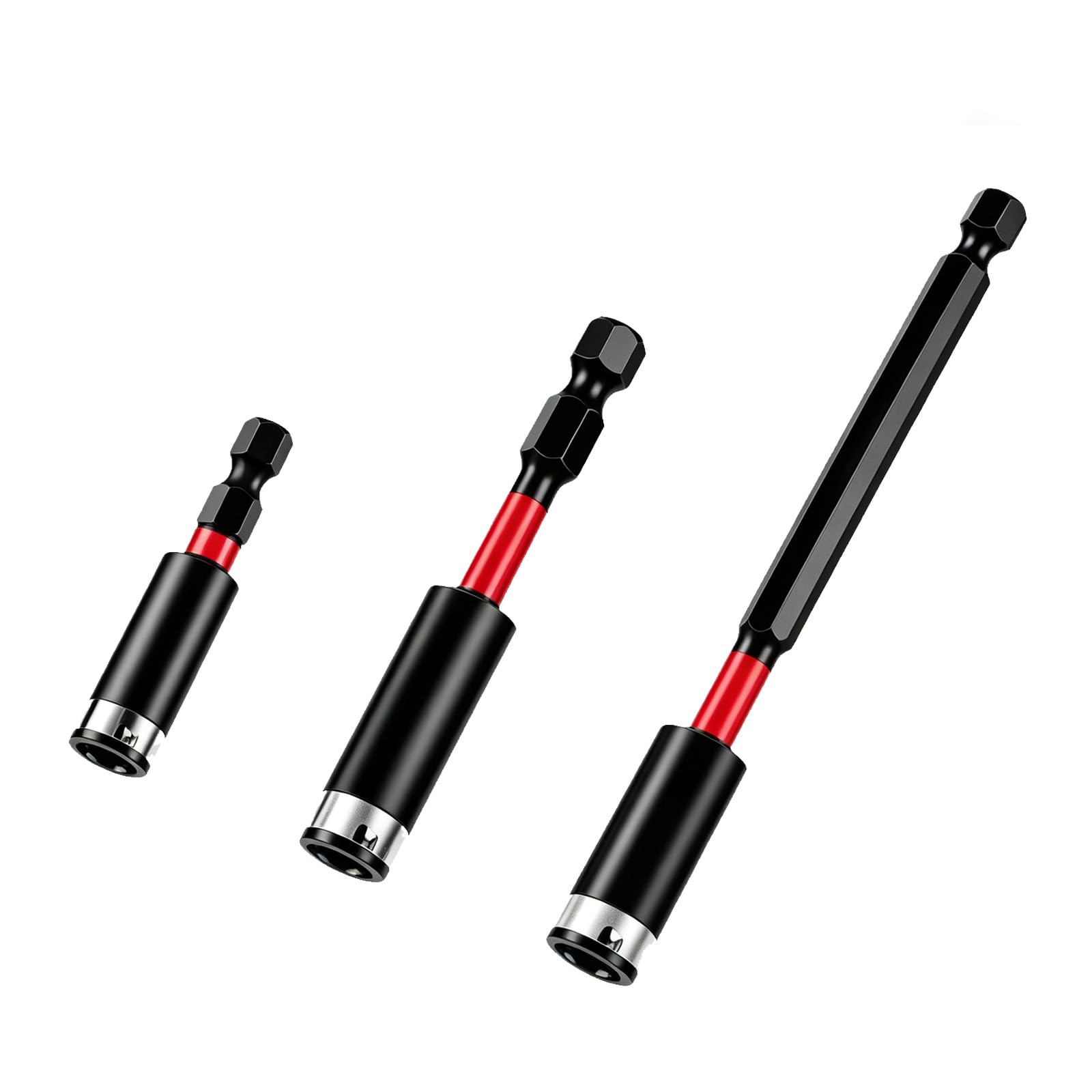 Impact Magnetic Bit Holder 1/4" Hex Shank Quick-Change (2.5in+3in+6in-3pcs)