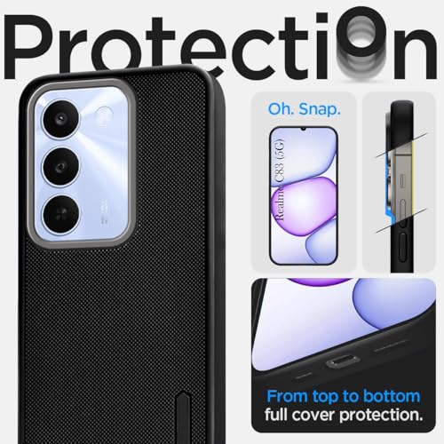 Image of Jkobi Rubberised Back Cover Case for Realme C83 5G (Textured Grip Design | Micro-Fiber Cloth Inside | Slim and Light Weight | Soft Touch and Feel)