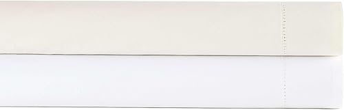 Miniatura 4 de Pine Cone Hill Fundas de almohada blancas clásicas con punto vainica (par), tamaño King, patrón sólido blanco