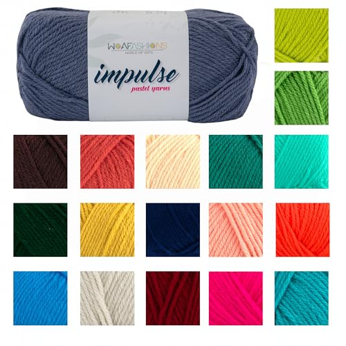 Image of Impulse Hand Knitting & Crochet Yarn, Premium Acrylic, 4 : Medium (Anchor Grey) (100gms / 3.5oz / 200mtr / 218yds)