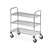 Metro Three-Shelf Wire Carts - 36" Wx24" D Shelf