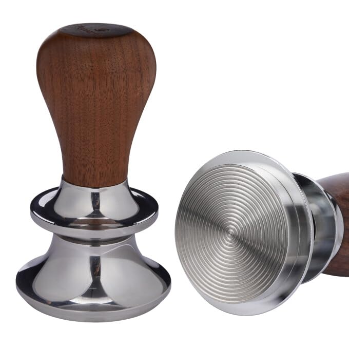 Image of 54mm Tamper Replacement for Breville tamper Adjustable Depth The espresso tamper made of Stainless Steel and Solid wood it's a good Coffee Tamper for Home espresso barista(53.3mm)