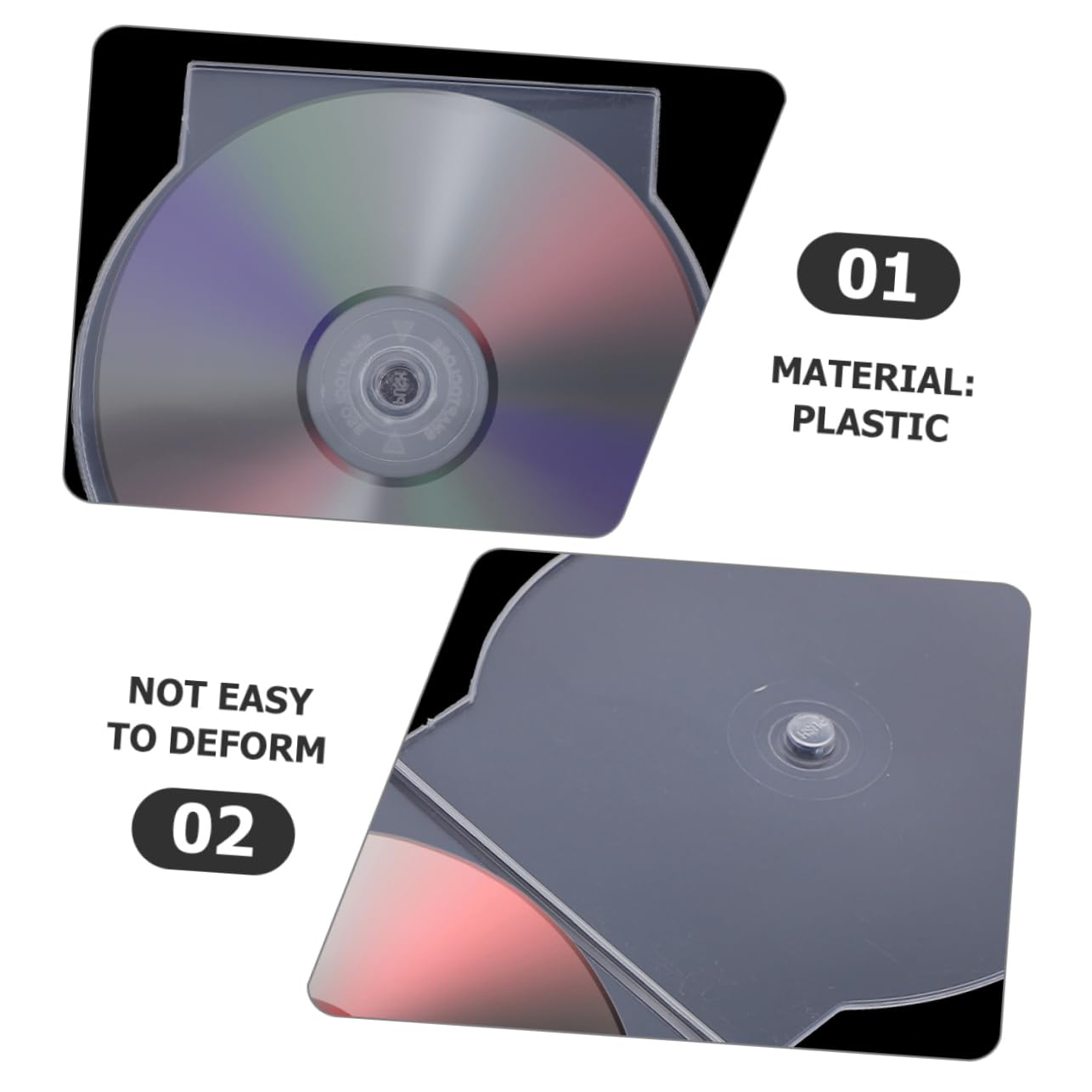 Alipis Custodia Porta Cd Trasparente in Plastica Rigida, Custodie Singole Per Dvd, 50 Pezzi Leggere e Portatili, Protezione Anti-graffio Per Viaggi e Uso Domestico