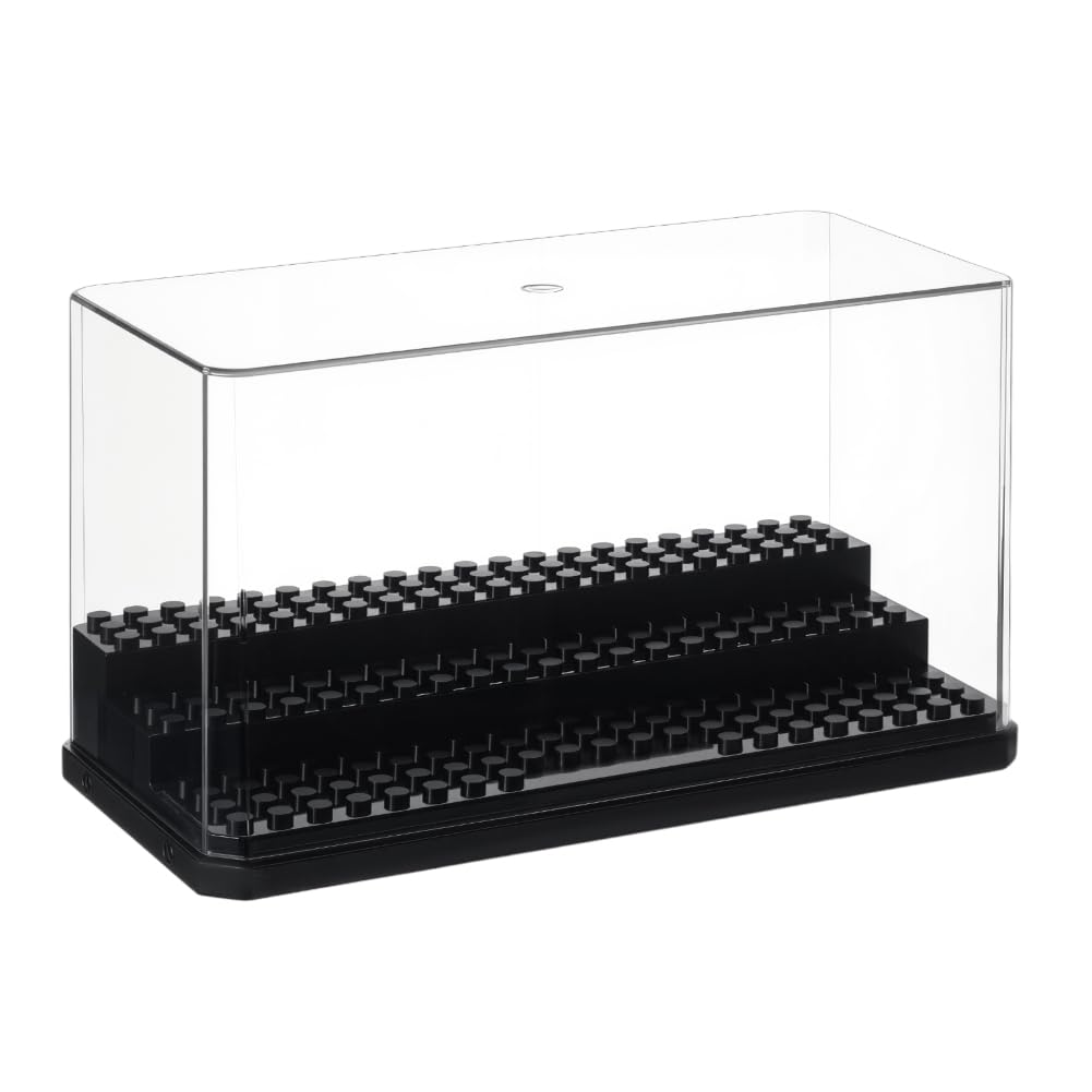 Vitrine Acrylique 3 étages Pour Figurines - Protection Anti-poussière, Base Noire - Idéal Collection Et Exposition