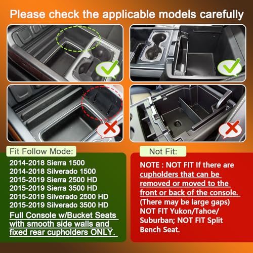 Center Console Organizer Set for GMC Sierra/Chevy Silverado 2014-2019 by TACOBRO - Used condition - Image 3