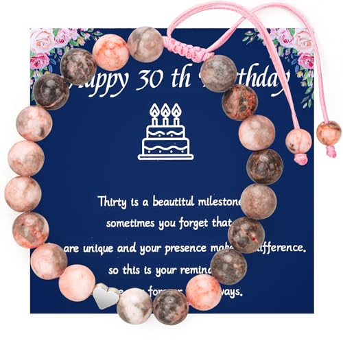 createreedo Elegant Natural Stone Bracelets - Perfect Birthday Gifts for Women- Ideal for Ages 30 - Unique Gift for Mom, Aunt, Wife, Friend, Sister