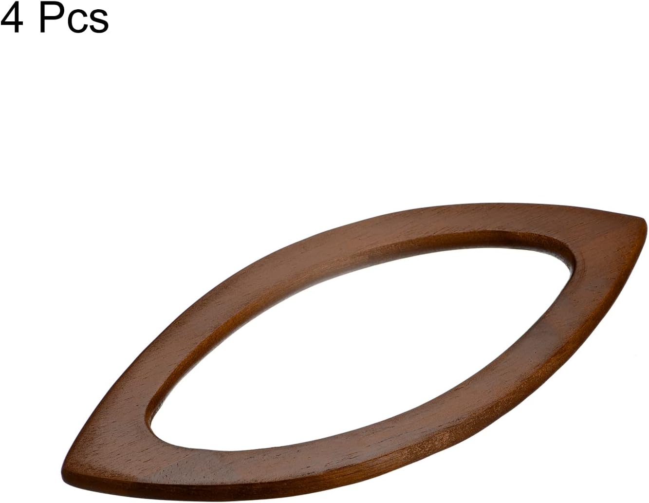 uxcell Oval Shape Purse Handle, 4Pcs 7.87" Wooden Handbags Purse Handles Replacement for Handmade Bags Handbags Purse Making, Coffee