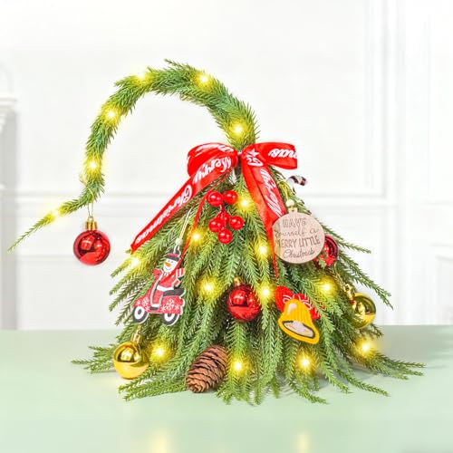 Weihnachtsbaum Mini, 30CM Kleiner Weihnachtsbaum mit Beleuchtung,...