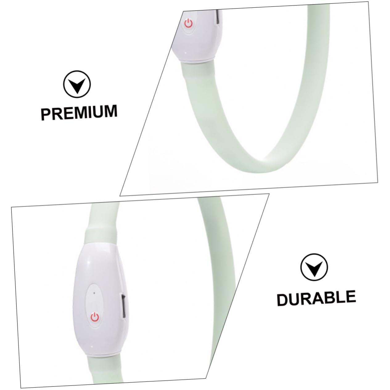 Housoutil 3juegos Collar Led para Perros USB Recargable Luminiscente para Caminatas Nocturnas