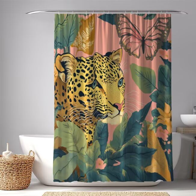 Rideau de douche imperméable tissu polyester 120x200 pour salle de bain