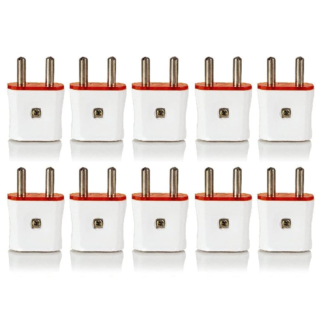 Hi-Plasst 2 pin plug top 6 amp (10 Pieces)|| two pin plug for Fan Table,Mixers,Electric Choppers,Lights,LEDs,Air Coolers,etc-image-39