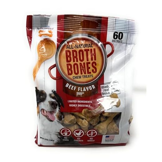 Nylabone Beef Broth Bones for Dogs, 60 Count, 2.6 Lbs