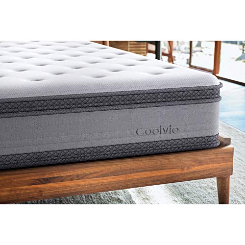 Coolvie Full Size Mattress, 10 Inch Comfy Cool Memory Foam And Innerspring Hybrid Mattress, With Individually Pocket Coils, Cushioning Euro Top And Breathable Hypoallergenic Knitted Cover #TOP3