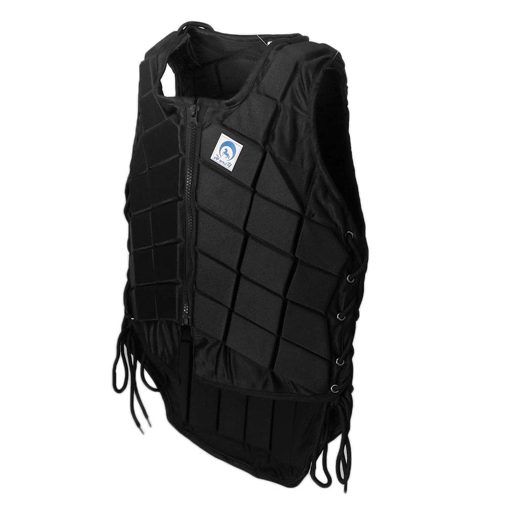 Chaleco Ecuestre de Protector Corporal para Equitación con Acolchado EVA Transpirable y Cremallera Ajuste Lateral Adecuado para