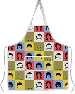 JXGZSO Burgers Inspired Gift Burgers Family Apron Burgers Fans Gift Bob's TV Show Apron Cartoon TV Show Merch