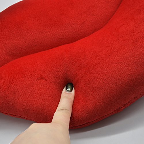 A.b Crew 2 Pcs Creative Car Headrest Head Cushion Plush Neck Pillow(Lip+Beard) #TOP4