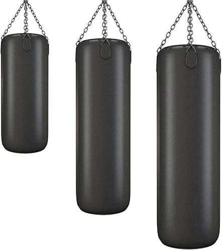 PFG - Saco de boxeo resistente de 6 pies, 4 pies y 2 pies, cadena para colgar incluida, carcasa muy pesada, bolsa vacía