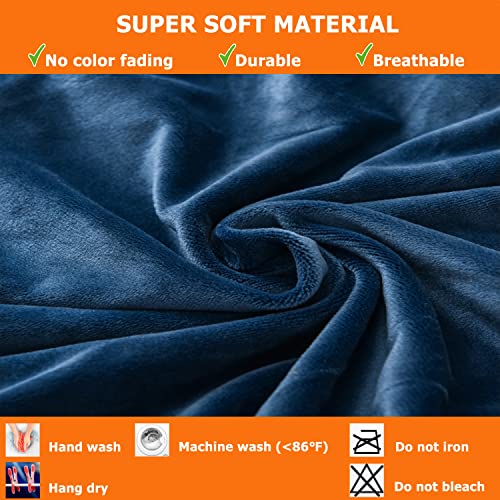 Lalluxy Velvet Chair Slipcovers For Dining Room Stretchy Super Soft Parson Chair Seat Covers Chair Protectors For Party Pet Protection (Set Of 4 New Navy) #TOP4