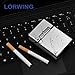 LORWING Aluminio Cigarette Case King Size for Whole Package Cigarettes 20pcs Anti-Collision Splash Proof and Scratch Resistant (Black)