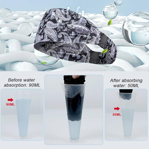 AWUMBUK Headbands for Men, Sweat Bands Head Sports Hair Bands Elastic Head Bands Men Running Gym Accessories 5 Pack - Image 5
