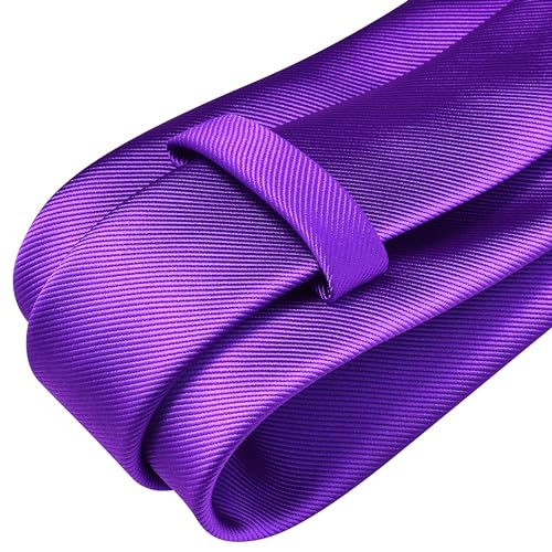 Image of GUSLESON Classic New 3.15 inch(8cm) Men's Solid Color Necktie Wedding Business Tie + Gift Box