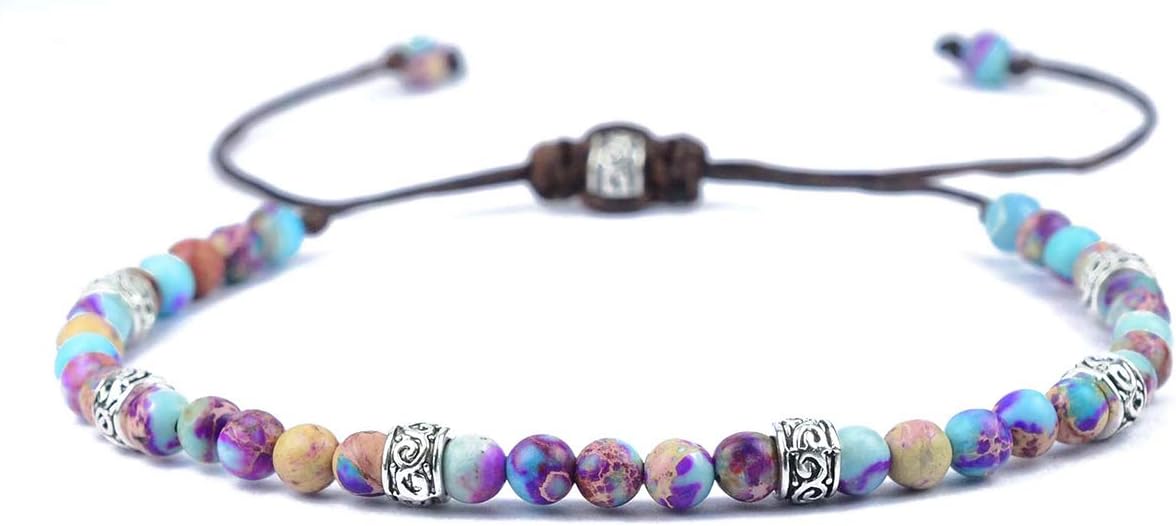 ZosoJona handmade natural stone wrap bracelet turquoise crystal beads jewelry