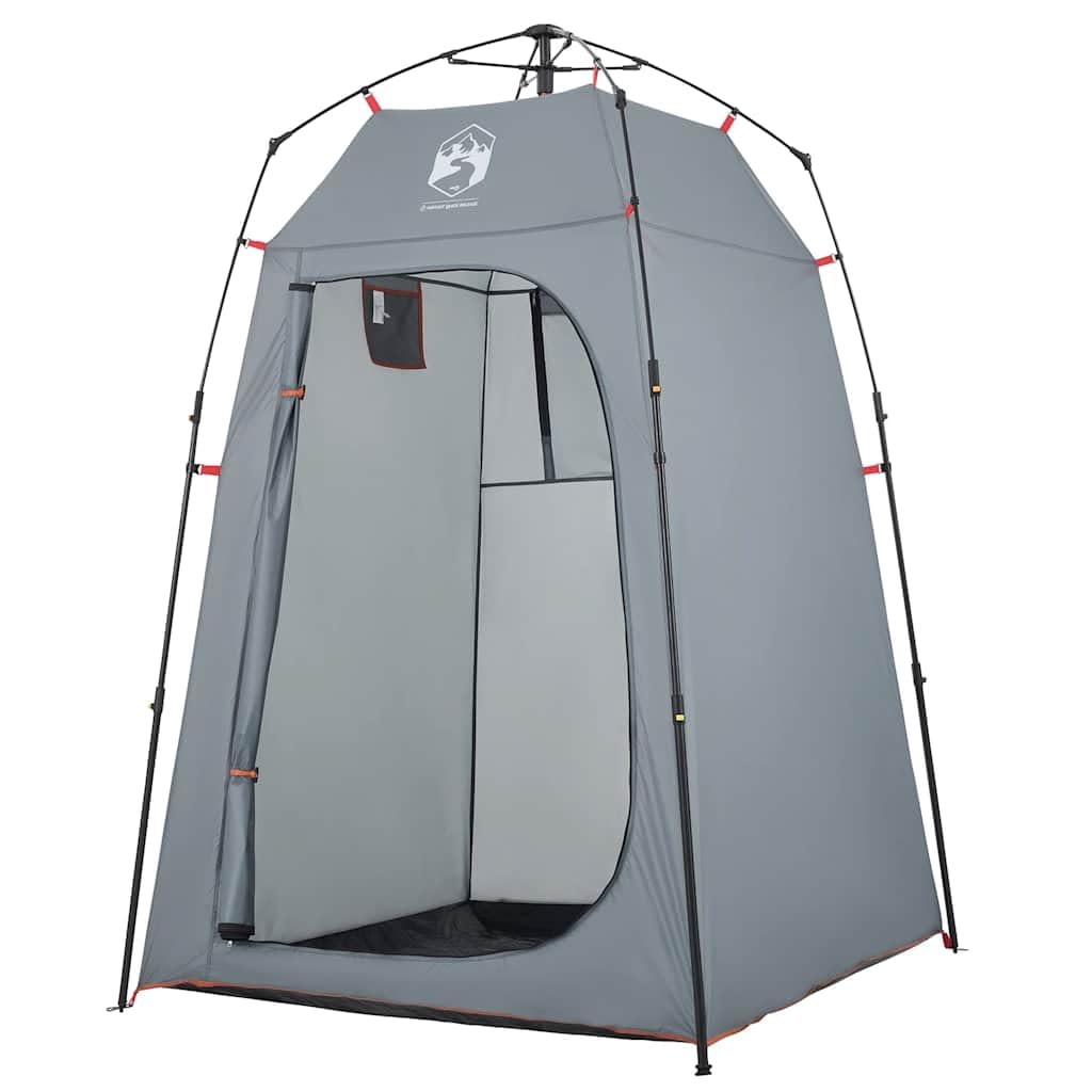 vidaXL Privacy Tent, Toilet Tent for Outdoor Camping Beach Fishing Hiking Bathing, Shower Changing Tent for Adults, Grey Quick Release Waterproof