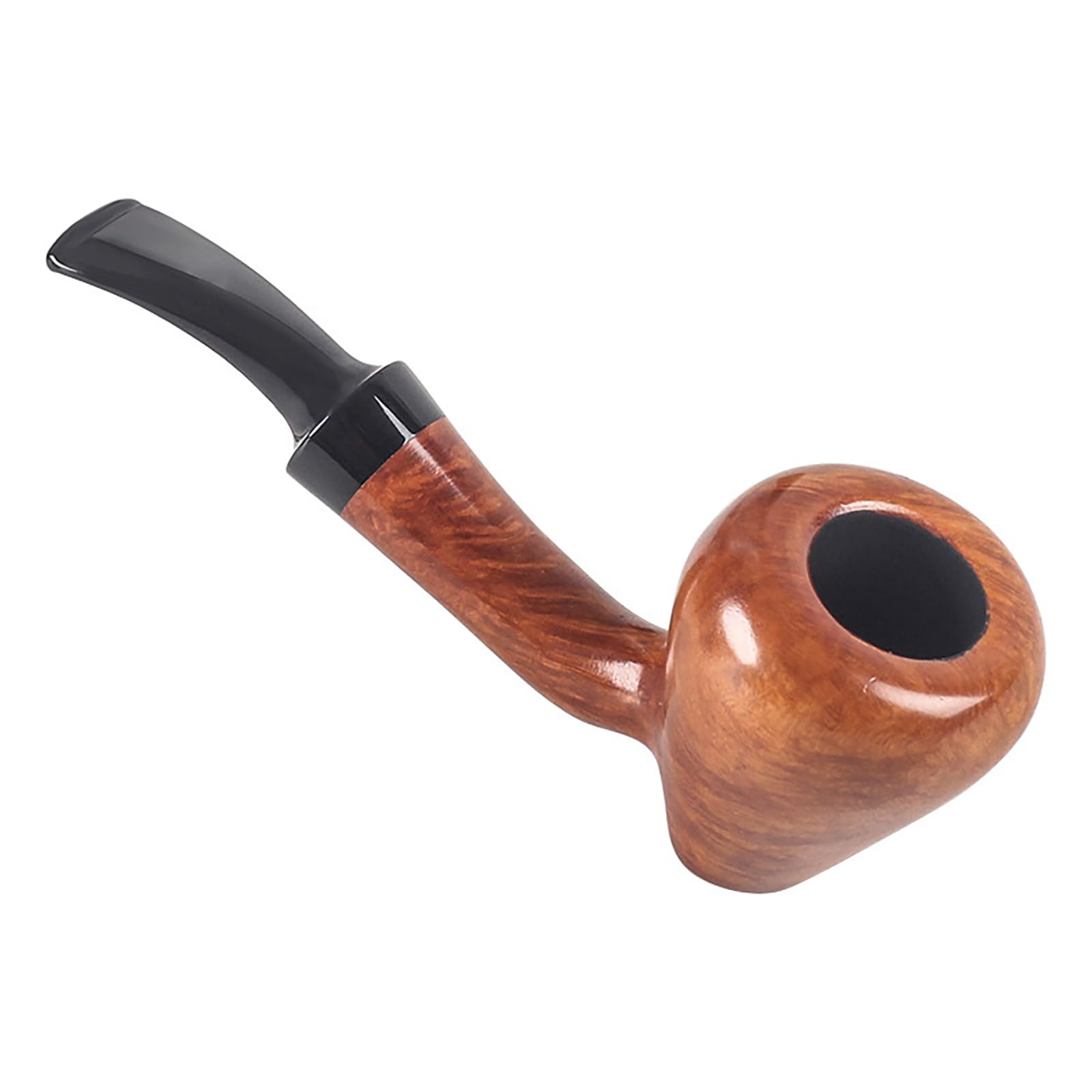 Ręcznie wykonana fajka do fajki i akcesoria, fajka Deluxe Briar do tytoniu, idealna drewniana fajka Taba dla początkujących (B)