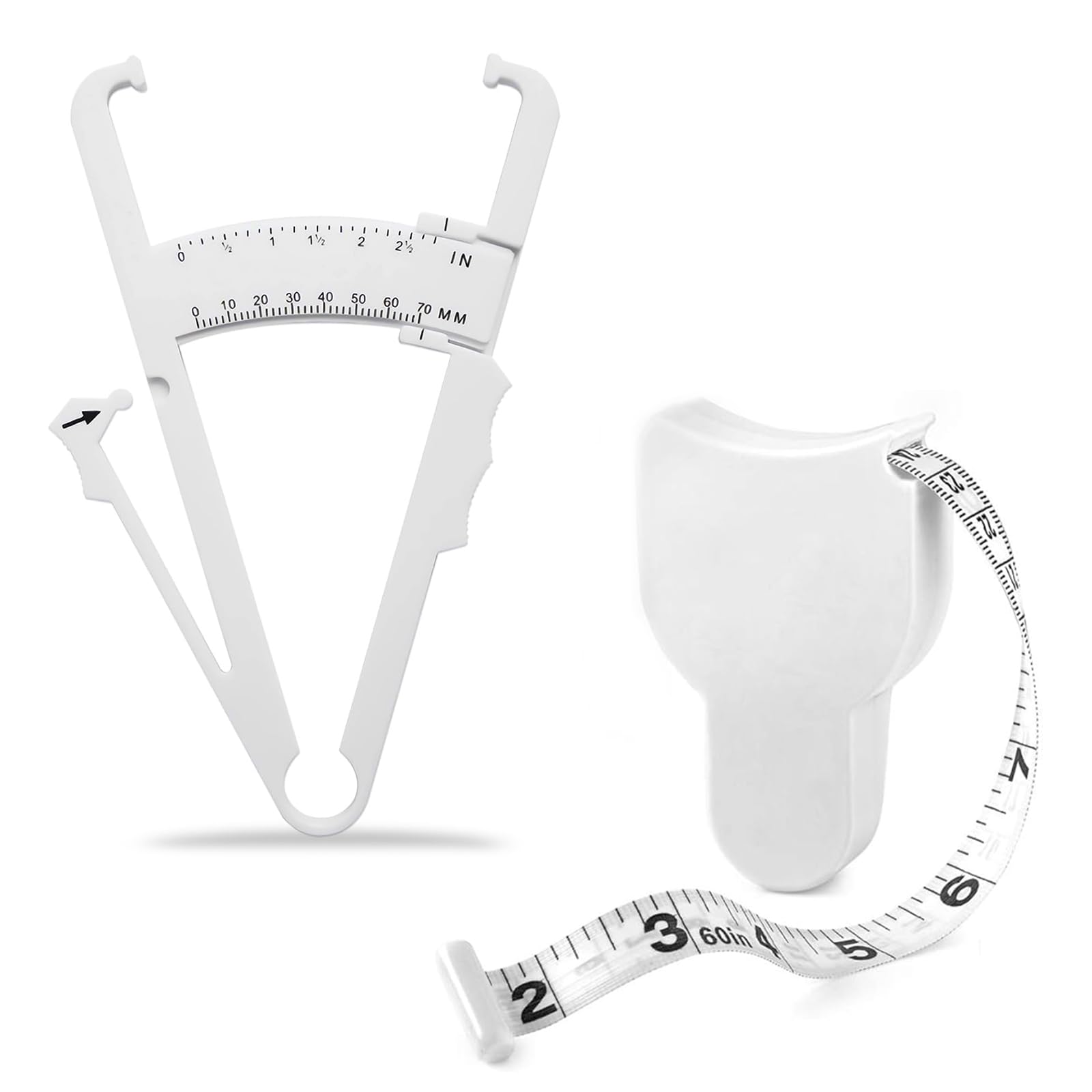 Amazon.co.jp: Coollooda 皮下脂肪キャリパー ダブルスケール デュアル