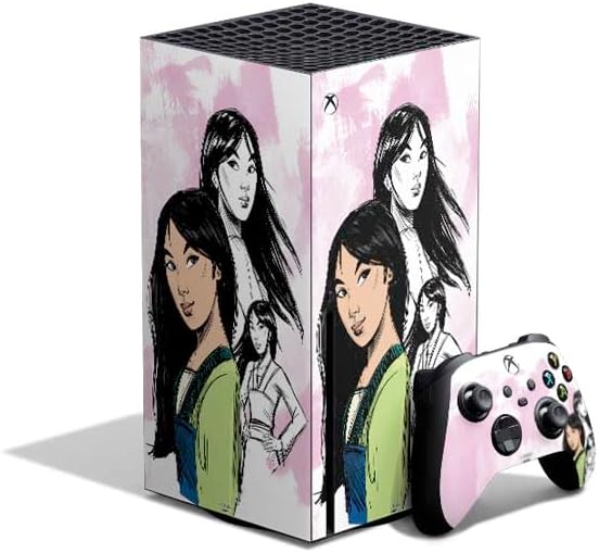 Skinit Decal Gaming Skin Compatible with Xbox Series X Bundle - Officially Licensed Disney Mulan with Umbrella Design