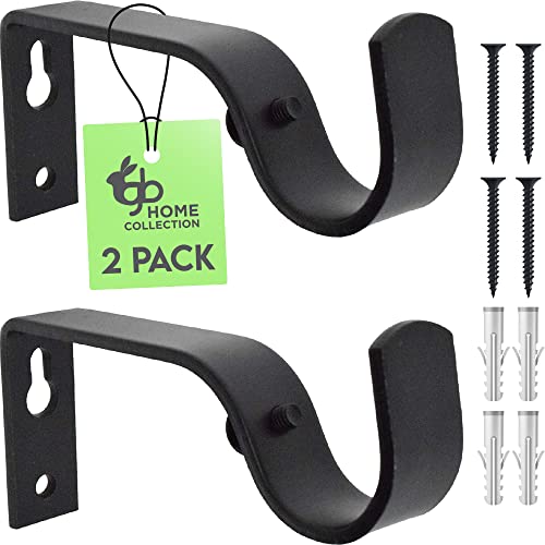 gb Home Collection Black Curtain Rod Bracket