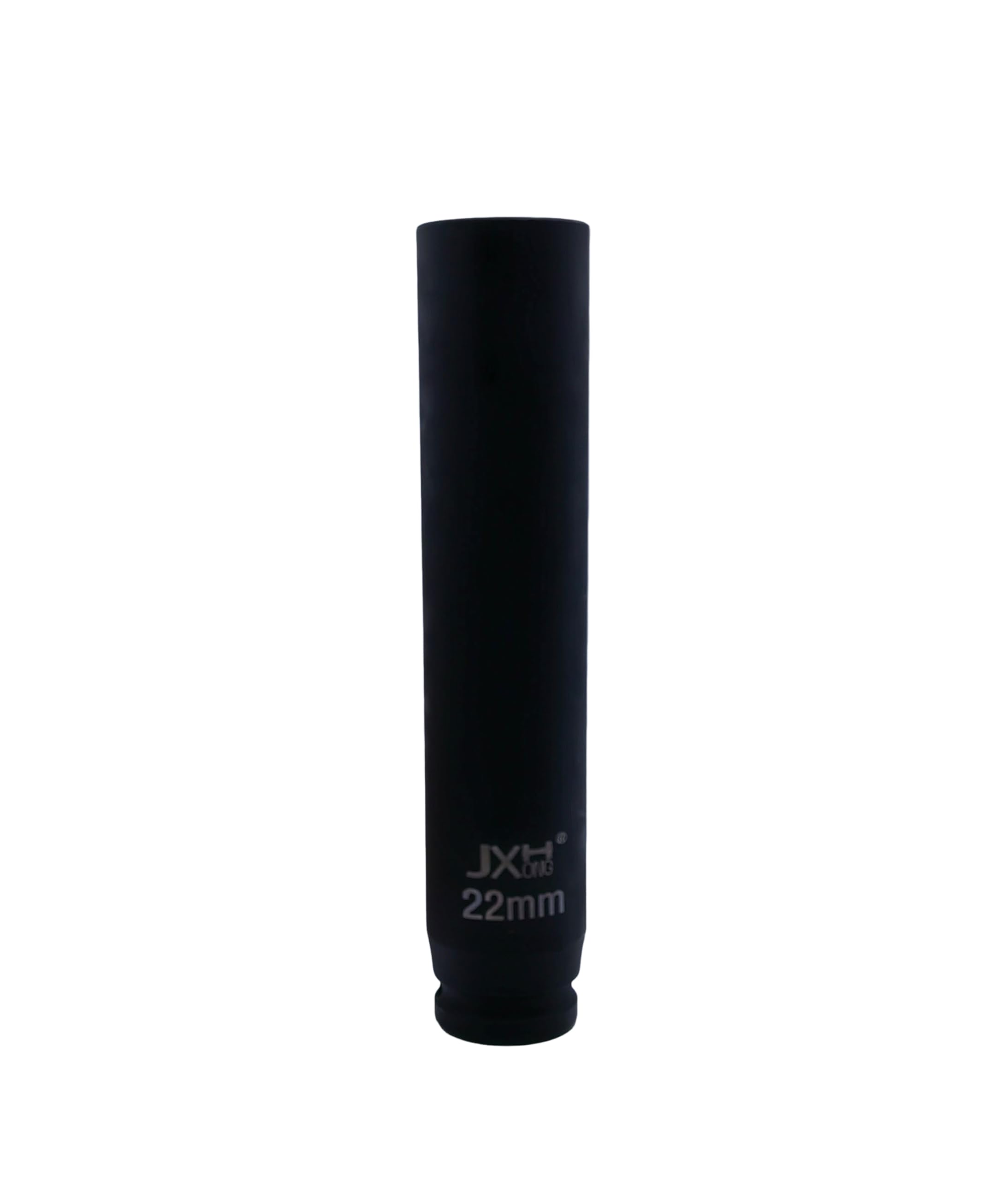 JXHONG 1/2-Inch Drive Metric Extra Deep Impact Socket, Heavy-Duty,6-Point, 6.3-Inch Long, Heat-Treated Cr-V Steel (22mm)