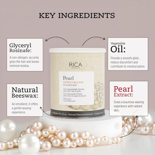 Image of Rica Women's Pearl Liposoluble Wax for All Skin Types (800 mle, 28. 2Fl. Oz)