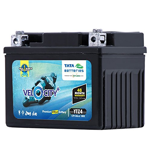 Image of Tata Green Batteries 1419511000 Velocity Plus YTZ4 12V 3Ah Motorcycle Battery (Under Exchange of Old Battery)