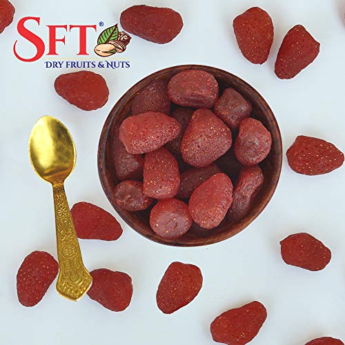 Image of SFT Raisins Afghani Green Handpicked (Kishmish) Seedless, Dry Grapes 1kg & Dried Strawberries, Handpicked, 1 Kg