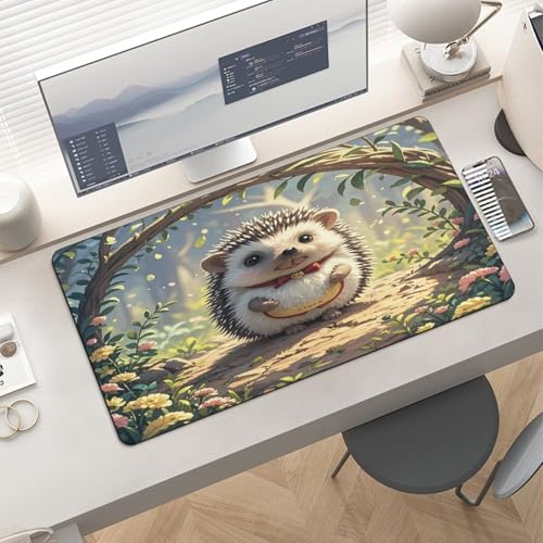 Lovely Hedgehog Desk Pad Large Office Desk Mat Rubber 30x60 cm miniatura 6
