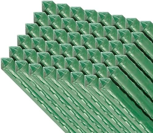 Tradineur - Pack de 48 tutores de Acero plastificado para Plantas...