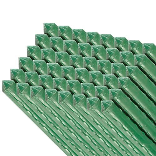 Tradineur - Pack de 48 tutores de Acero plastificado para Plantas...