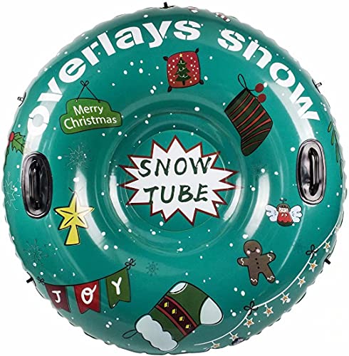 KIDCHEER Luges Gonflable, 47'' Traîneau à Neige pour Adulte Enfant Luge Gonflable avec Poignées Jouets de...