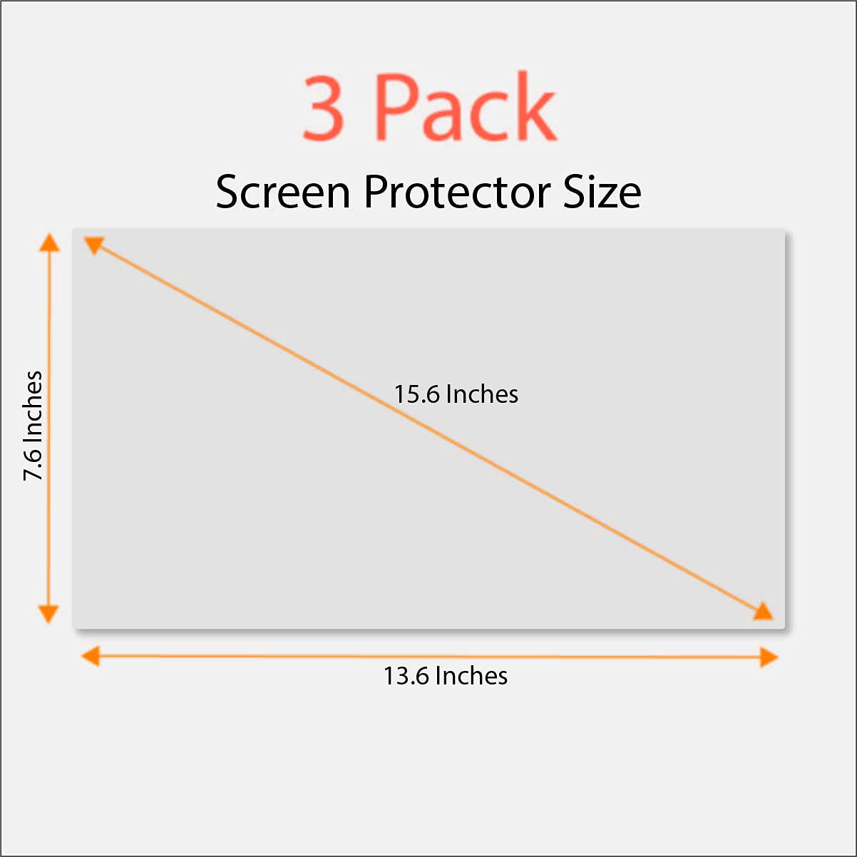 Blendfrei und Anti Finger Print Displayschutzfolie (3 Stück) für 39,6 cm Laptop