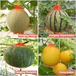MAQIHAN 40pcs Watermelon Nets - Melon Nets Melon Hammock Heavy Duty Watermelon Net for Garden Reusable Cantaloupes Mesh Bags Hammock for Trellis Cradle(17.7inch,Red)
