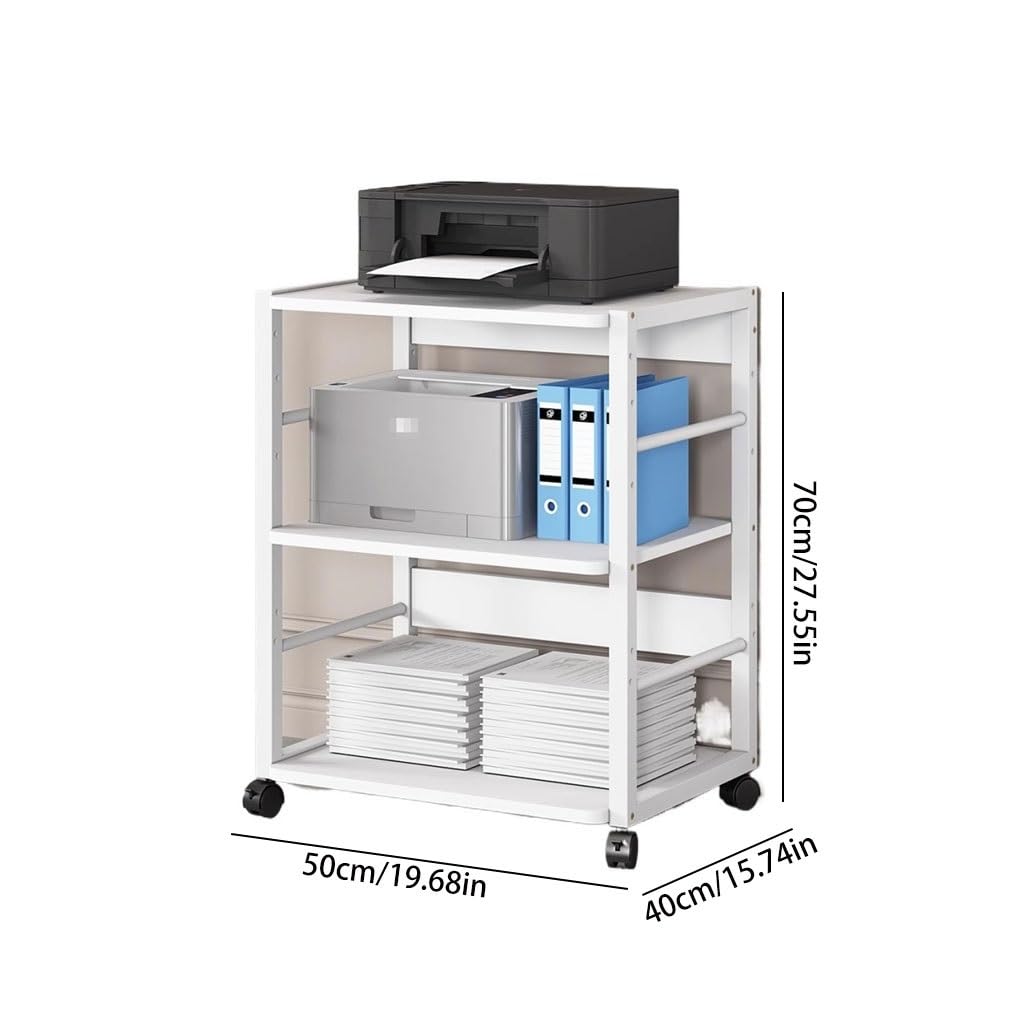 ENGENDER Druckerständer Heim-Dokumentenbuch-Aufbewahrungsregal, Büro-Kopierer-Schrank-Host-Halterung Bürodruckertisch(S:50CMX40CMX70CM)