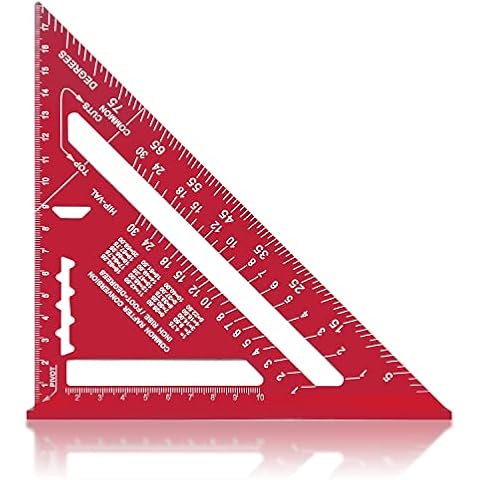 Winkelmesser für Zimmermann,7 Zoll Metrischer Dreieck-Winkelmesser,Aluminium Legierung Cover