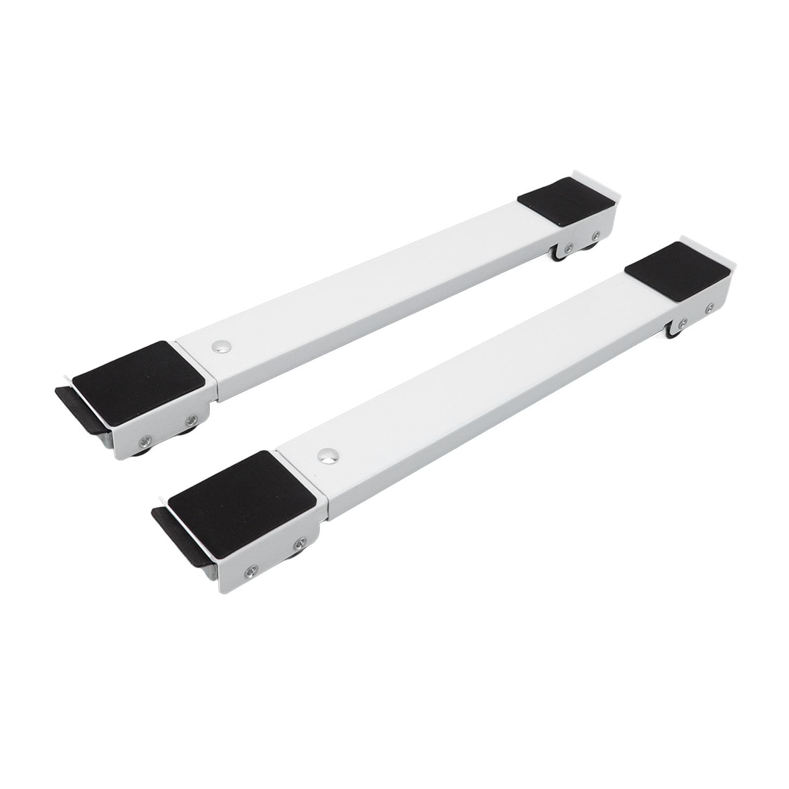 2 Juegos de Ruedas de Rodillos Móviles para Muebles, Rodillos para Electrodomésticos de Servicio Pesado que Incluyen Estantes Móviles con Almohadillas Auxiliares, para Lavadoras,(Blanco)