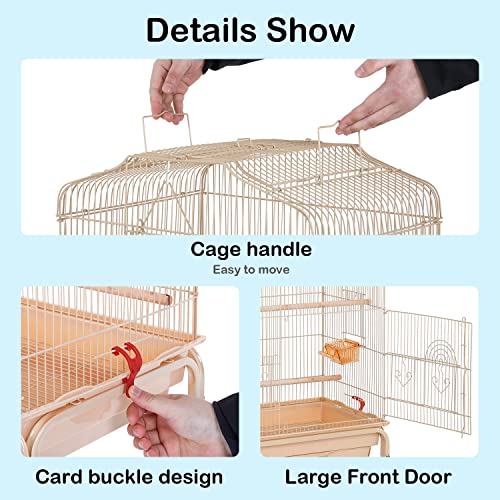 BestPet Bird Cage Parakeet Cage 64 inch Open Top Standing Parrot Cage Accessories with Rolling Stand for Medium Small… - Image 5