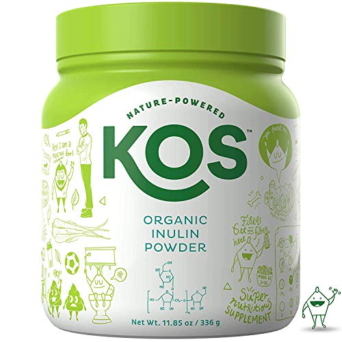 KOS Organic Inulin Powder - Unflavored Inulin (Agave) Prebiotic Intestinal Support Powder
